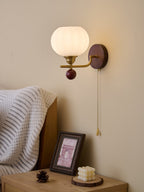 Applique Murale Verre & Bois