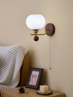 Applique Murale Verre & Bois