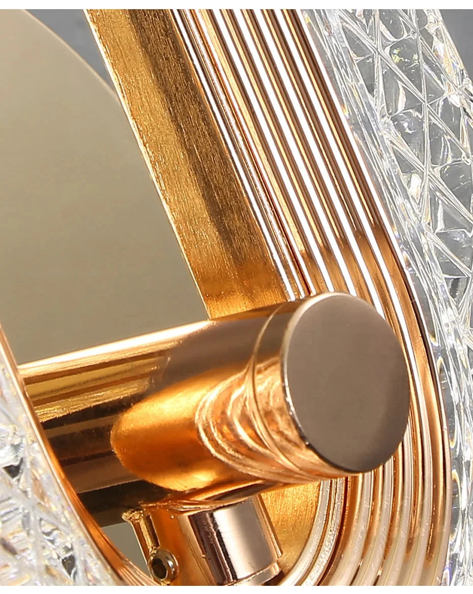 Luminaire mural ovale premium en metal et acrylique.