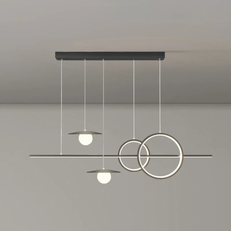 Lustre suspendu minimaliste apportant une touche graphique elegante