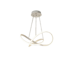 Lustre moderne sculptural a lumiere LED douce.