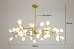 Lustre plafond contemporain inspire de formes organiques ramifiees