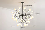 Lustre moderne diffusant une lumiere douce et elegante