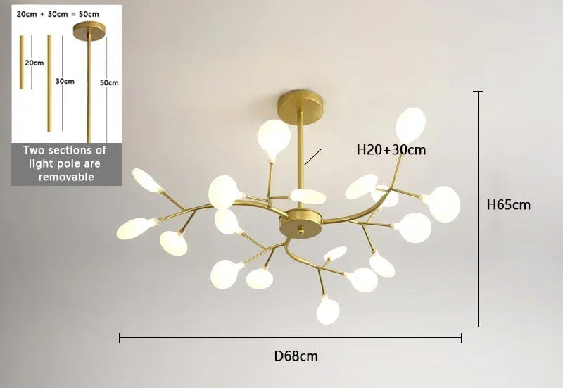 Lustre design moderne cree une ambiance lumineuse raffinee
