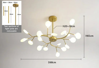 Lustre design moderne cree une ambiance lumineuse raffinee