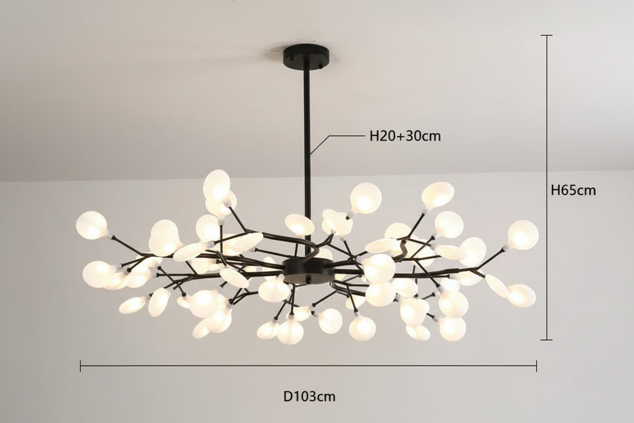 Lustre plafond diffuseur de lumiere chaleureuse