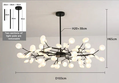 Lustre plafond diffuseur de lumiere chaleureuse