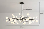 Vue inferieure du lustre avec sources lumineuses multiples