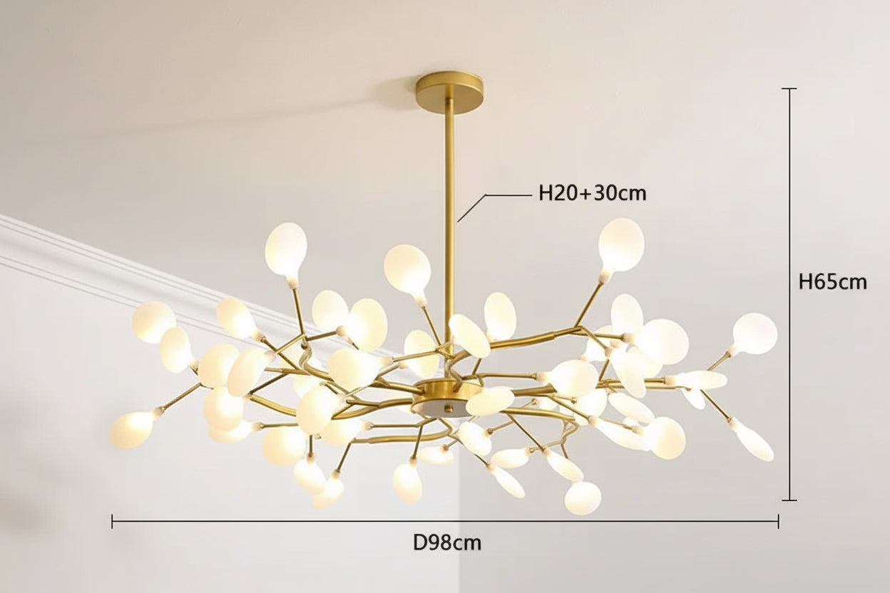 Lustre contemporain structure decorative ramifiee