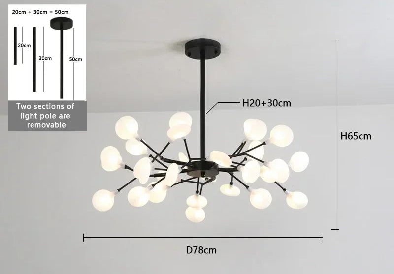 Lustre contemporain apportant une touche elegante au plafond