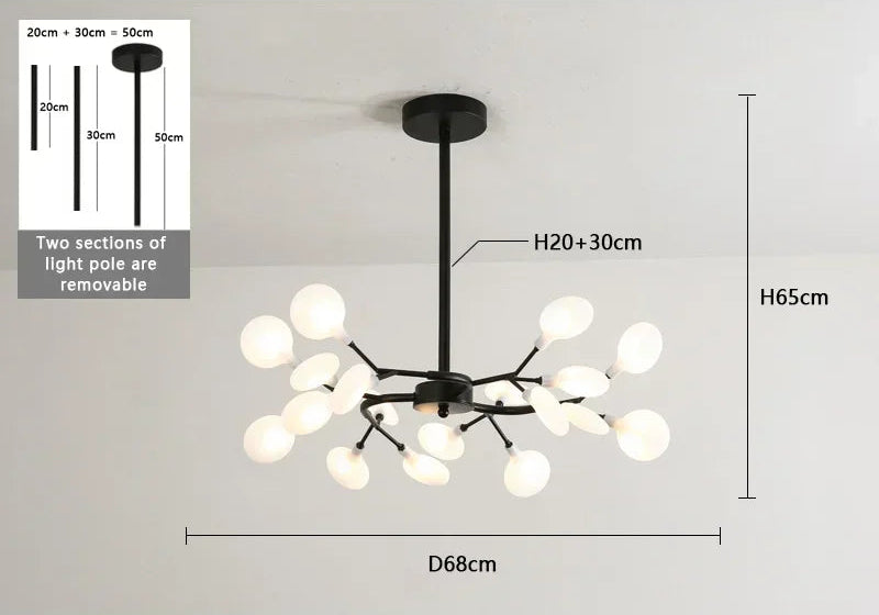 Lustre sculptural en metal dore pour decoration moderne