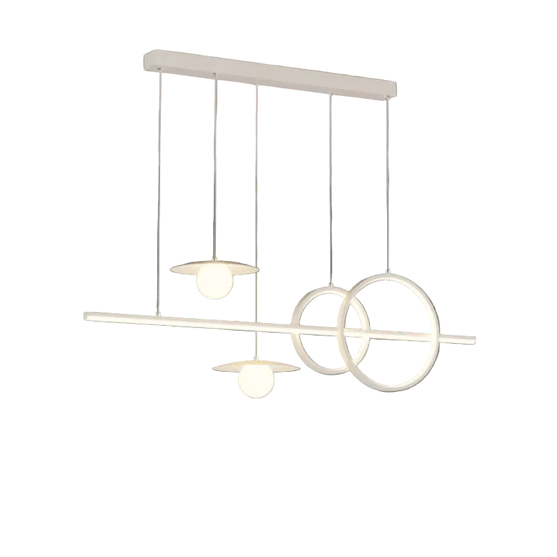 Lustre suspendu en metal aux lignes epurees pour interieur contemporain