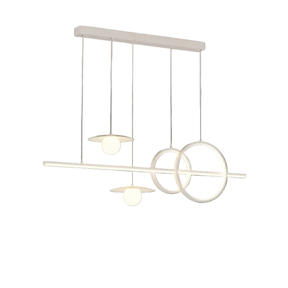 Lustre suspendu en metal aux lignes epurees pour interieur contemporain