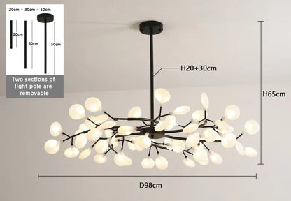 Lustre design installe au dessus dune table a manger