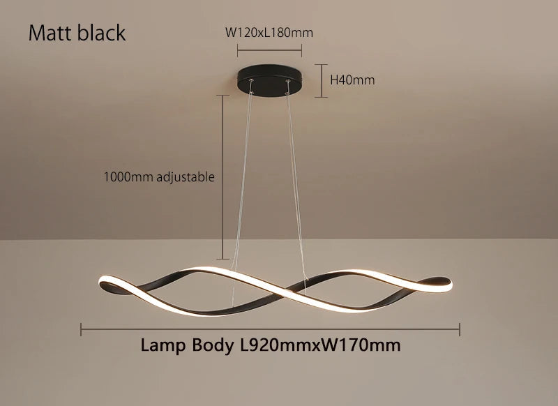 Lustre moderne parfait pour ilot de cuisine design.