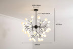 lustre design avec petale eclairante de plusieurs niveaux
