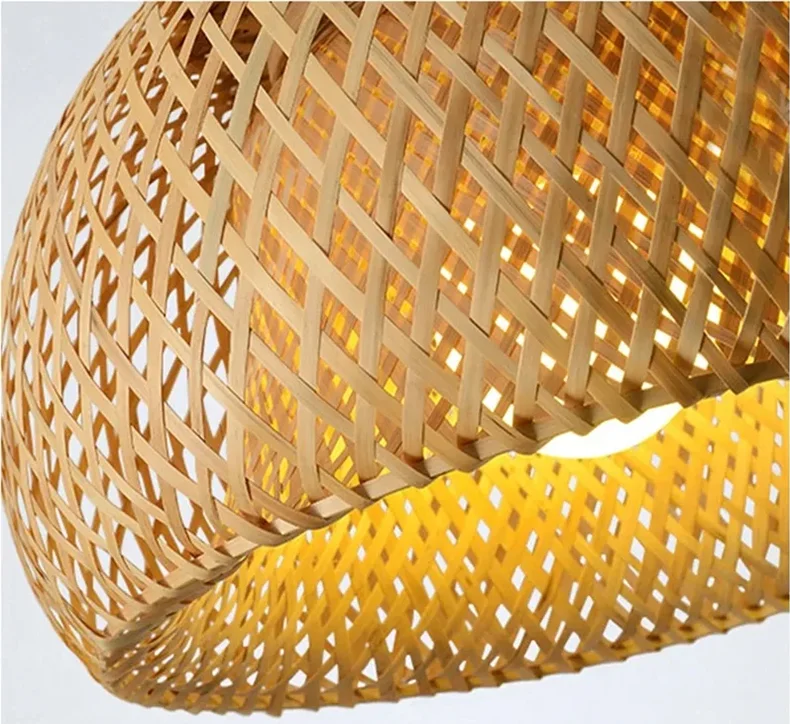 Lustre rotin naturel design pour interieur cosy.