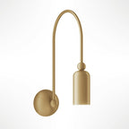 Applique Murale Courbe Sculpturale Métal Bronze