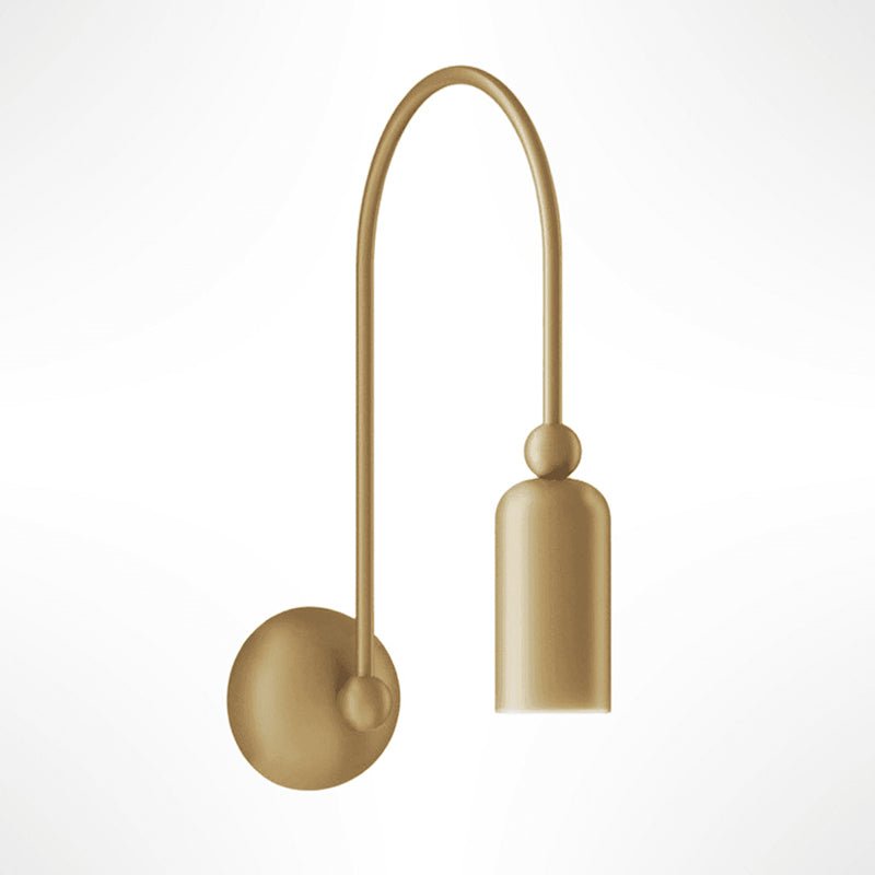 Applique Murale Courbe Sculpturale Métal Bronze