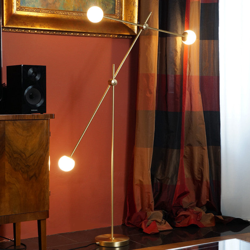 Lampadaire Globe Verre Bras Pivotant