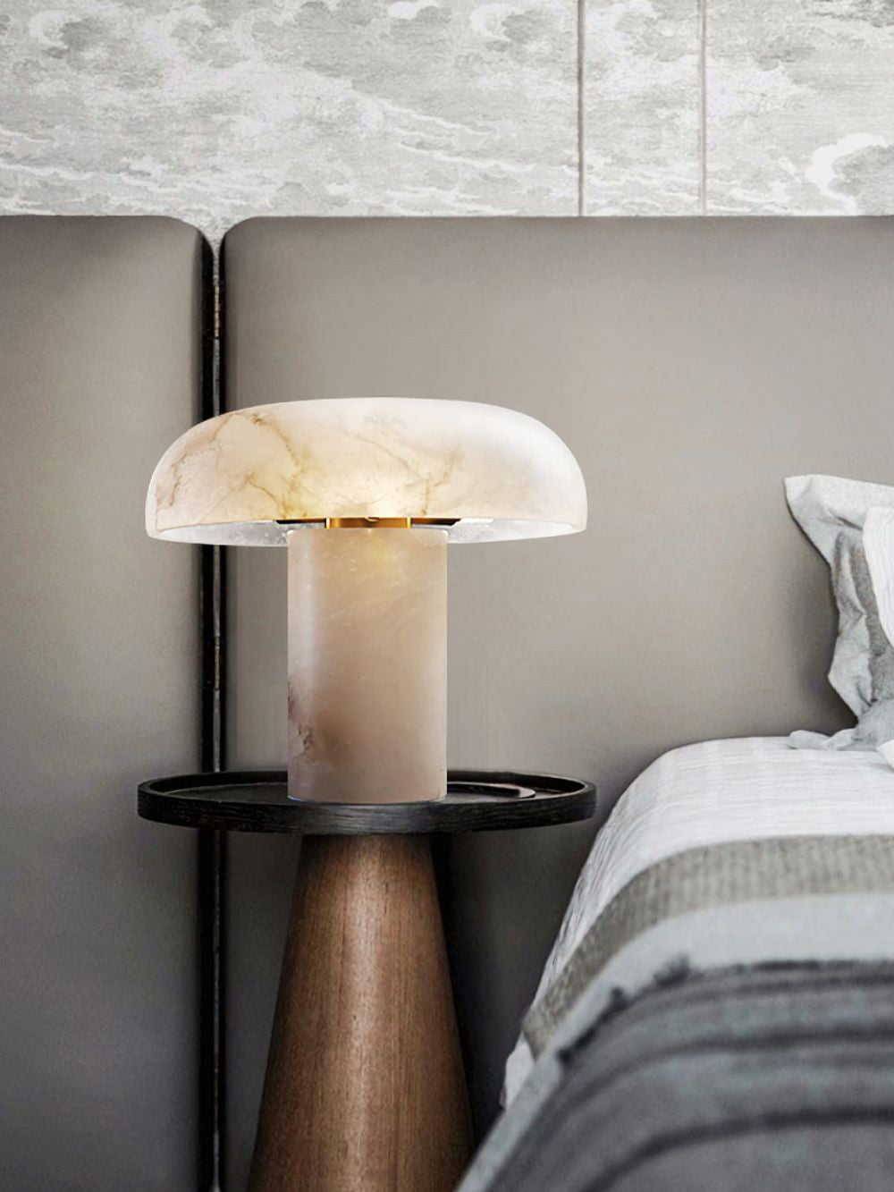 Lampe de Table Albâtre Champignon