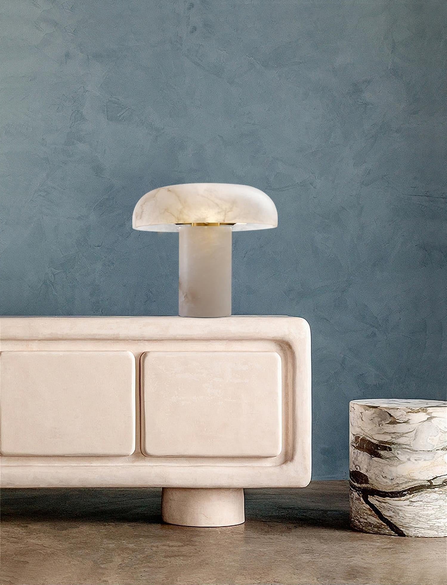 Lampe de Table Albâtre Champignon
