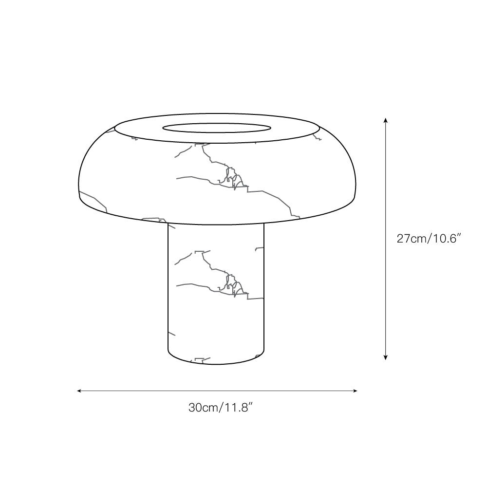 Lampe de Table Albâtre Champignon