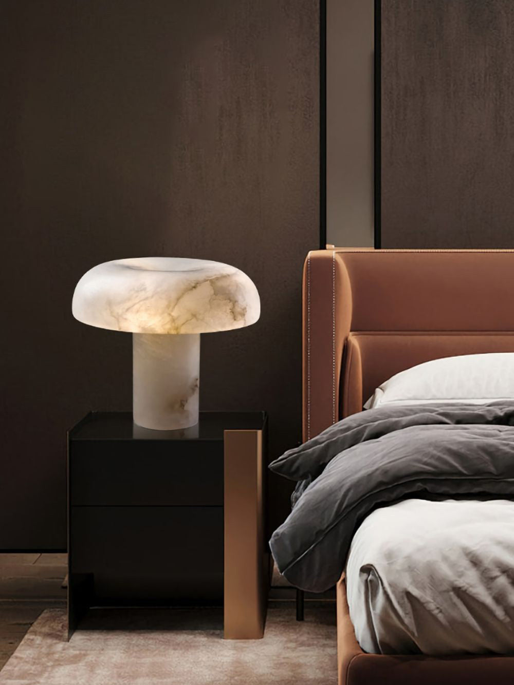 Lampe de Table Albâtre Champignon