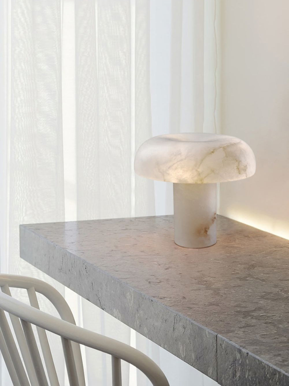 Lampe de Table Albâtre Champignon