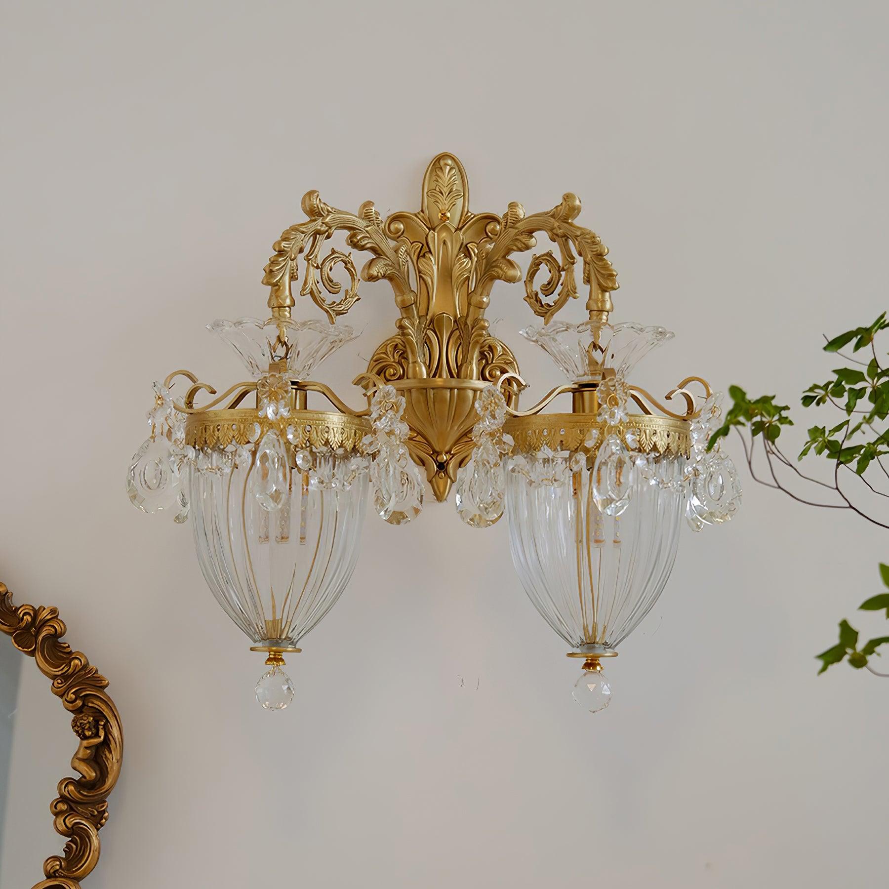 Applique Murale Double Dorée
