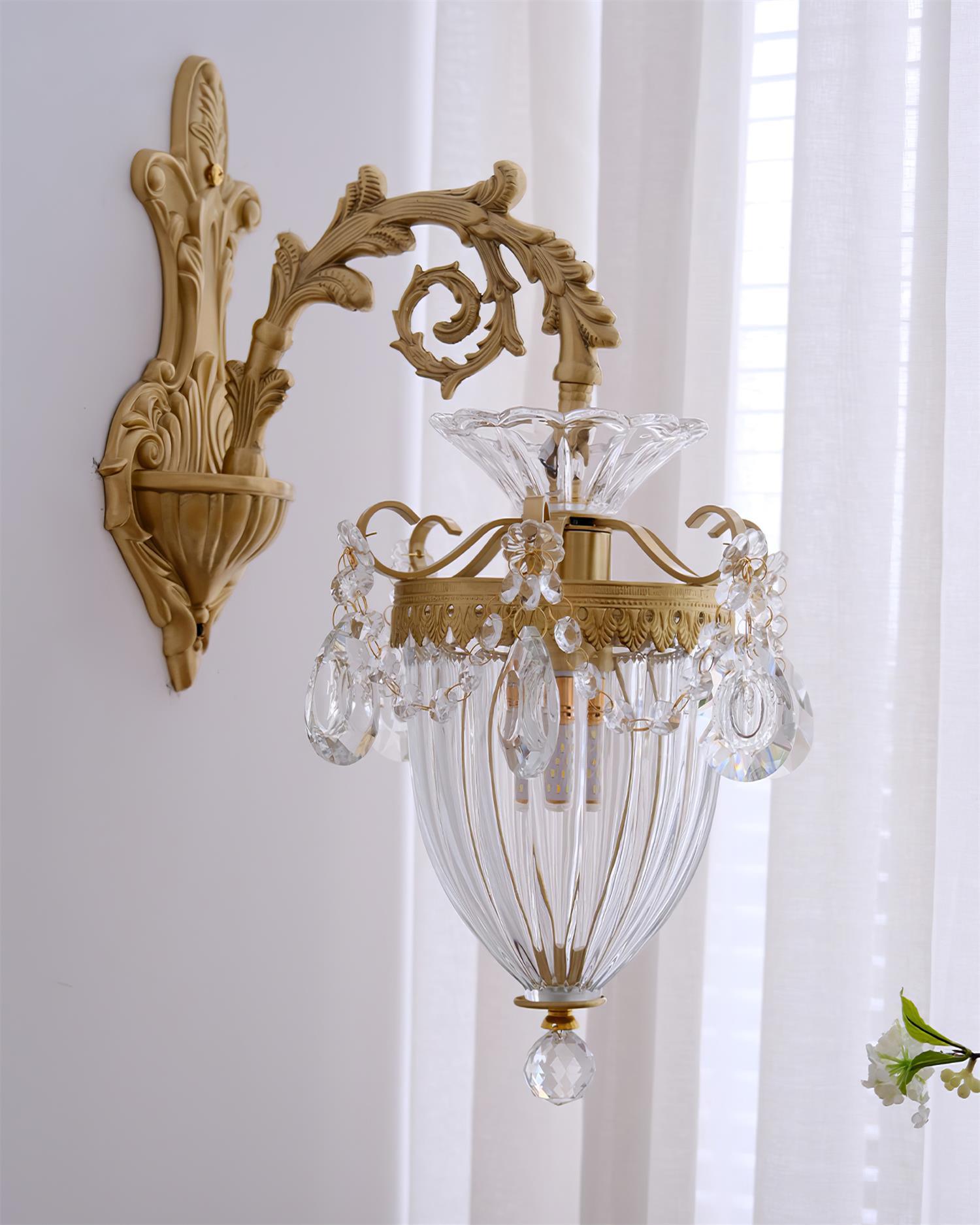 Applique Murale Double Dorée
