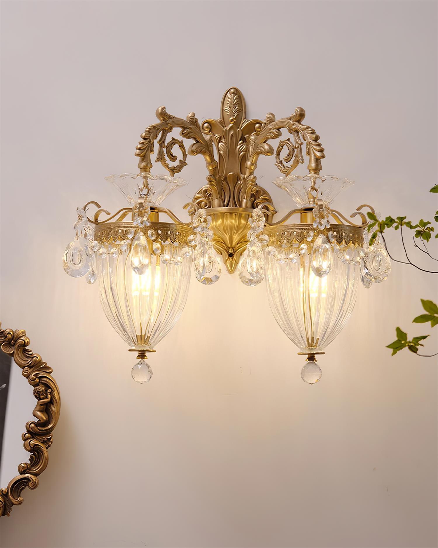 Applique Murale Double Dorée