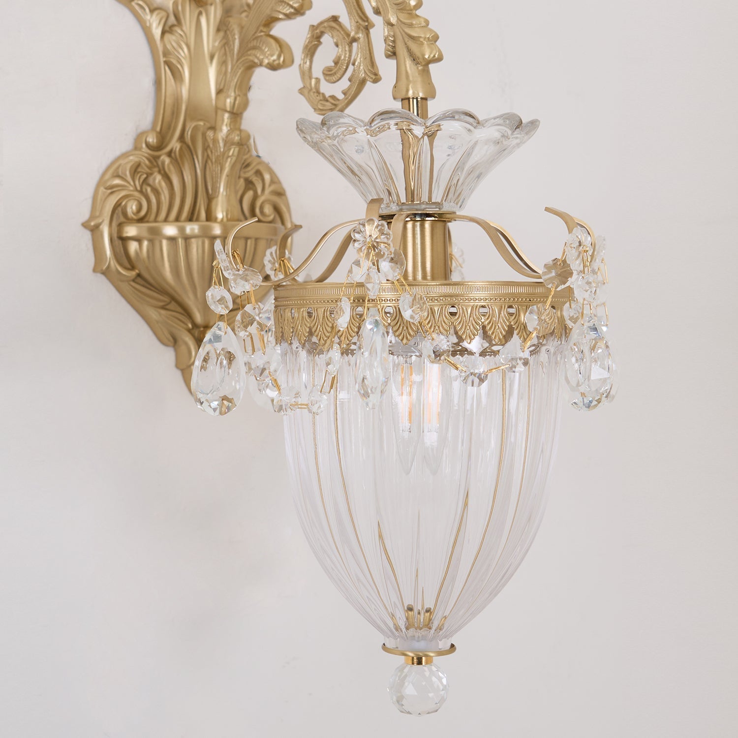 Applique Murale Double Dorée