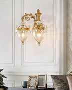 Applique Murale Double Dorée