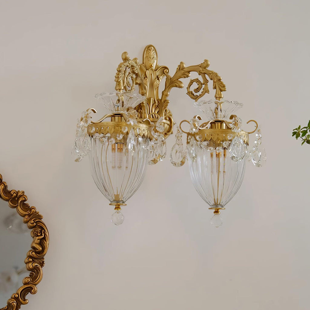 Applique Murale Double Dorée