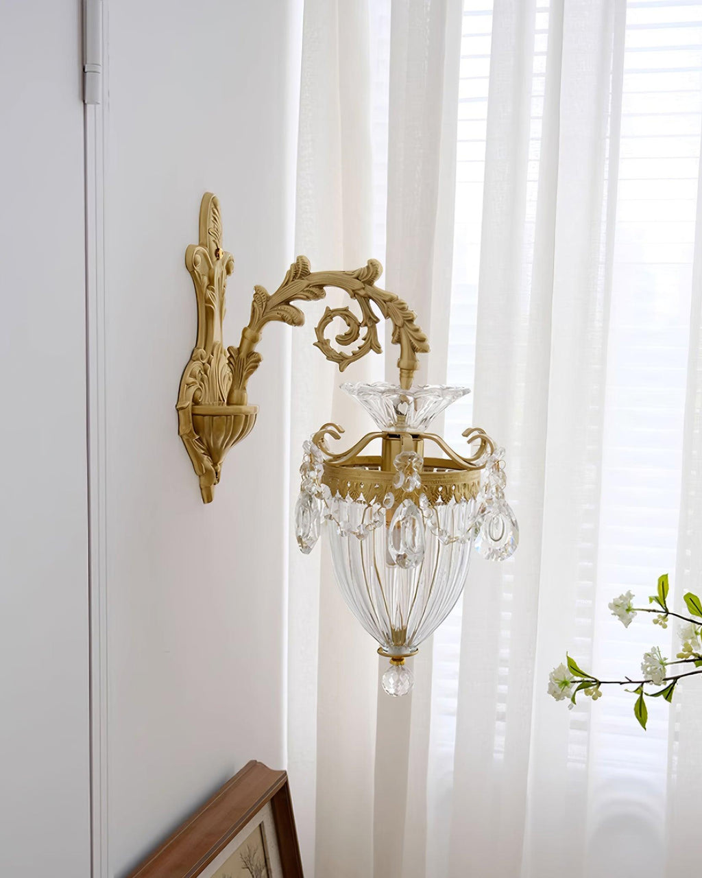 Applique Murale Double Dorée
