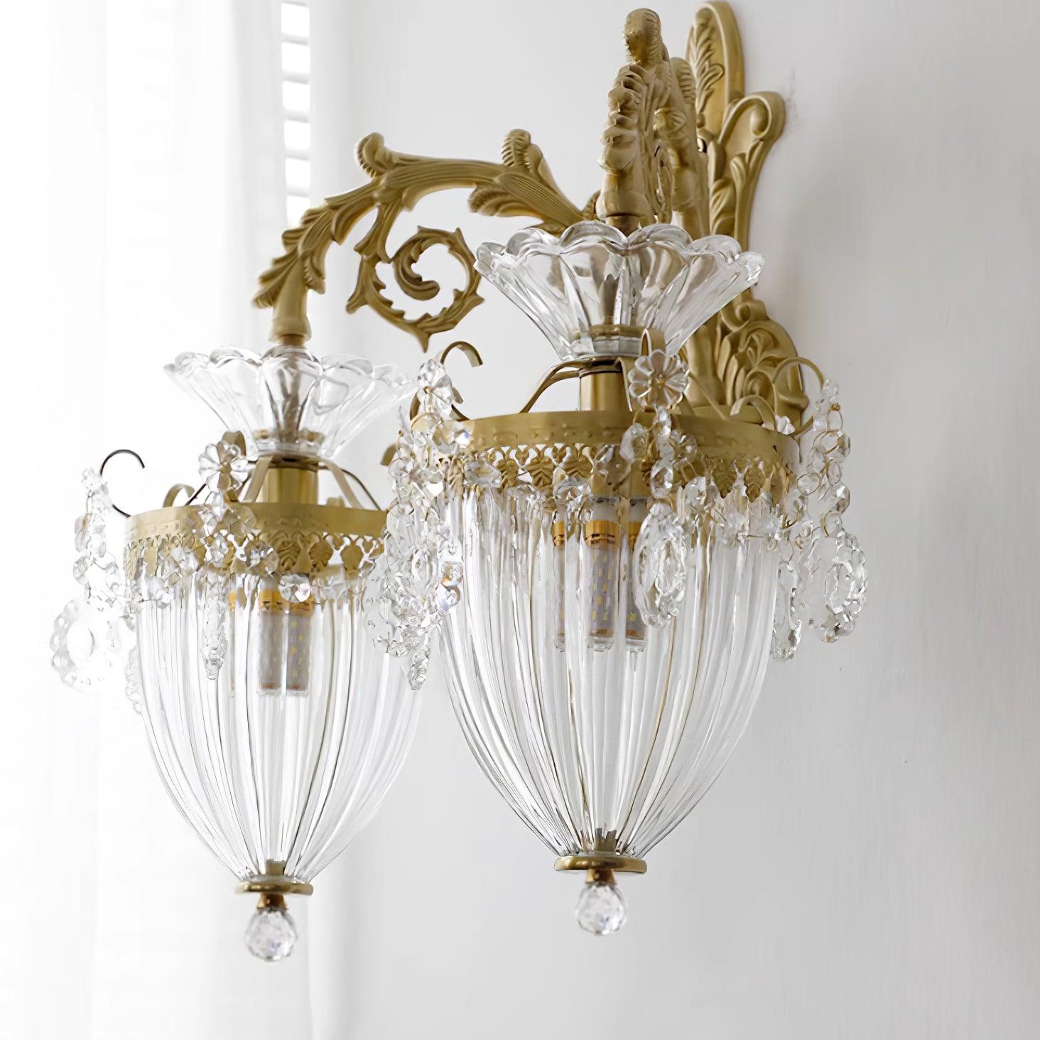 Applique Murale Double Dorée