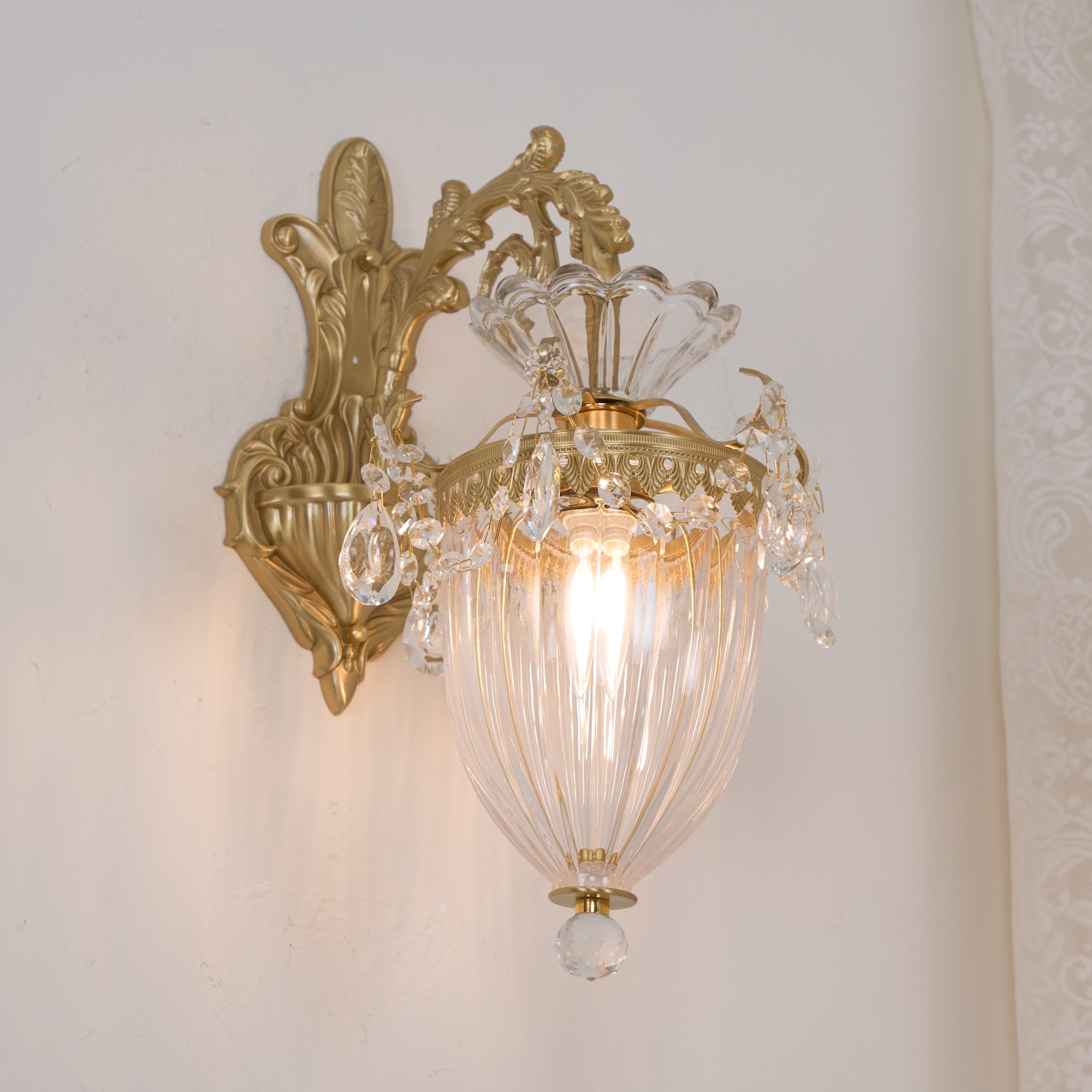 Applique Murale Double Dorée