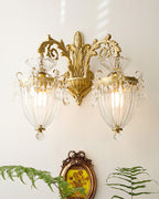 Applique Murale Double Dorée