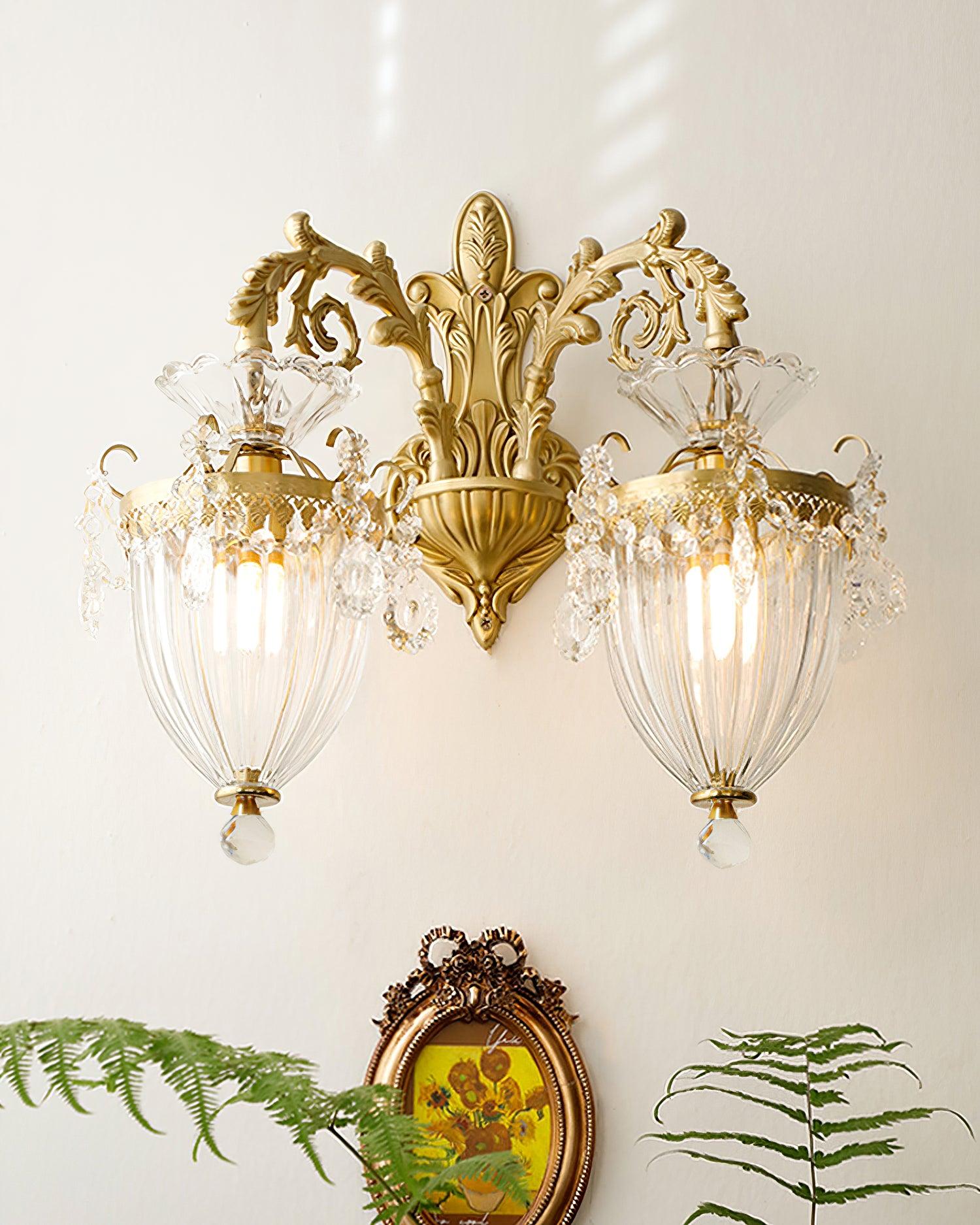 Applique Murale Double Dorée