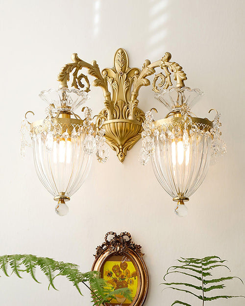 Applique Murale Double Dorée