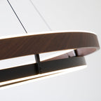Lustre LED Bois Rond Japonais