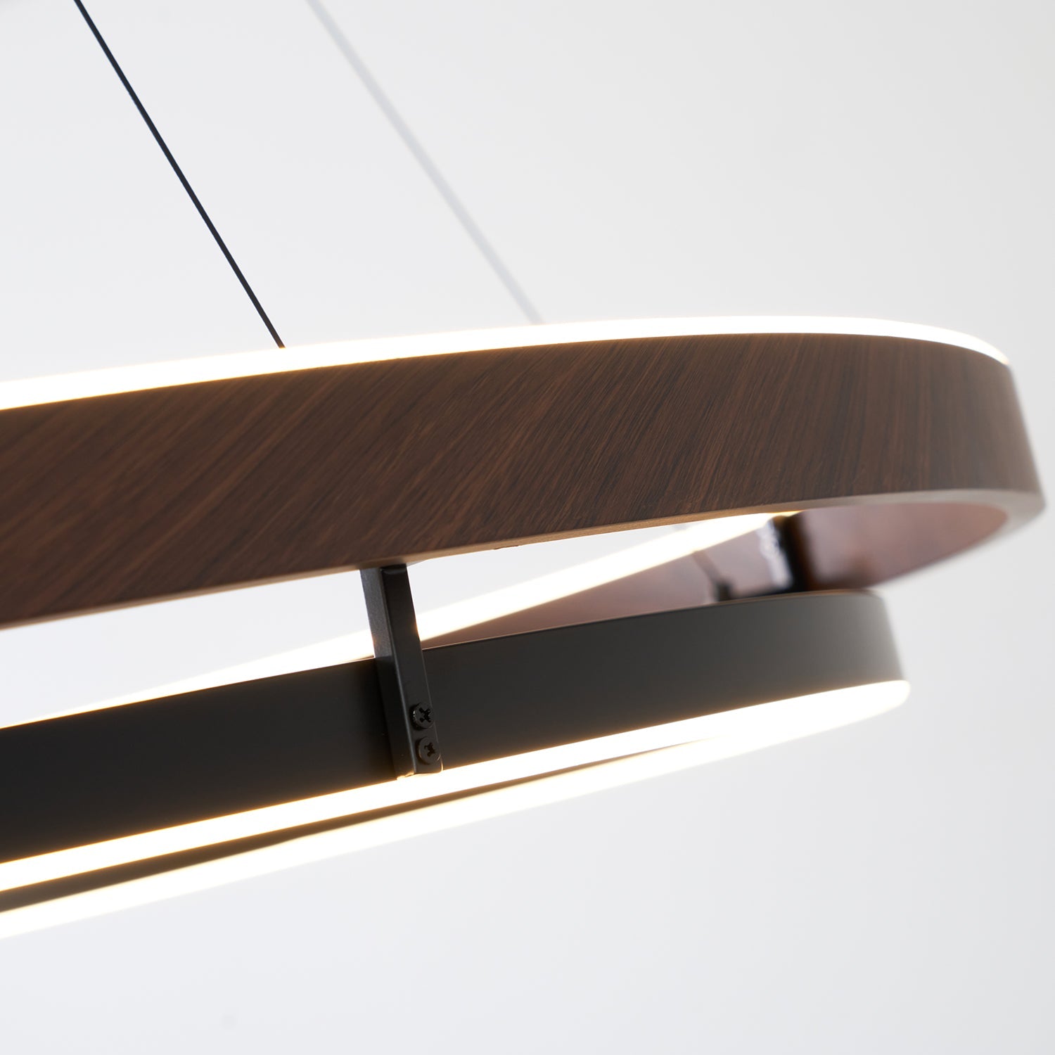 Lustre LED Bois Rond Japonais
