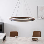 Lustre LED Bois Rond Japonais