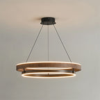 Lustre LED Bois Rond Japonais