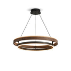 Lustre LED Bois Rond Japonais