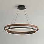 Lustre LED Bois Rond Japonais