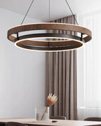 Lustre LED Bois Rond Japonais