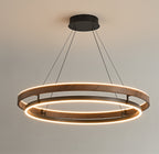 Lustre LED Bois Rond Japonais