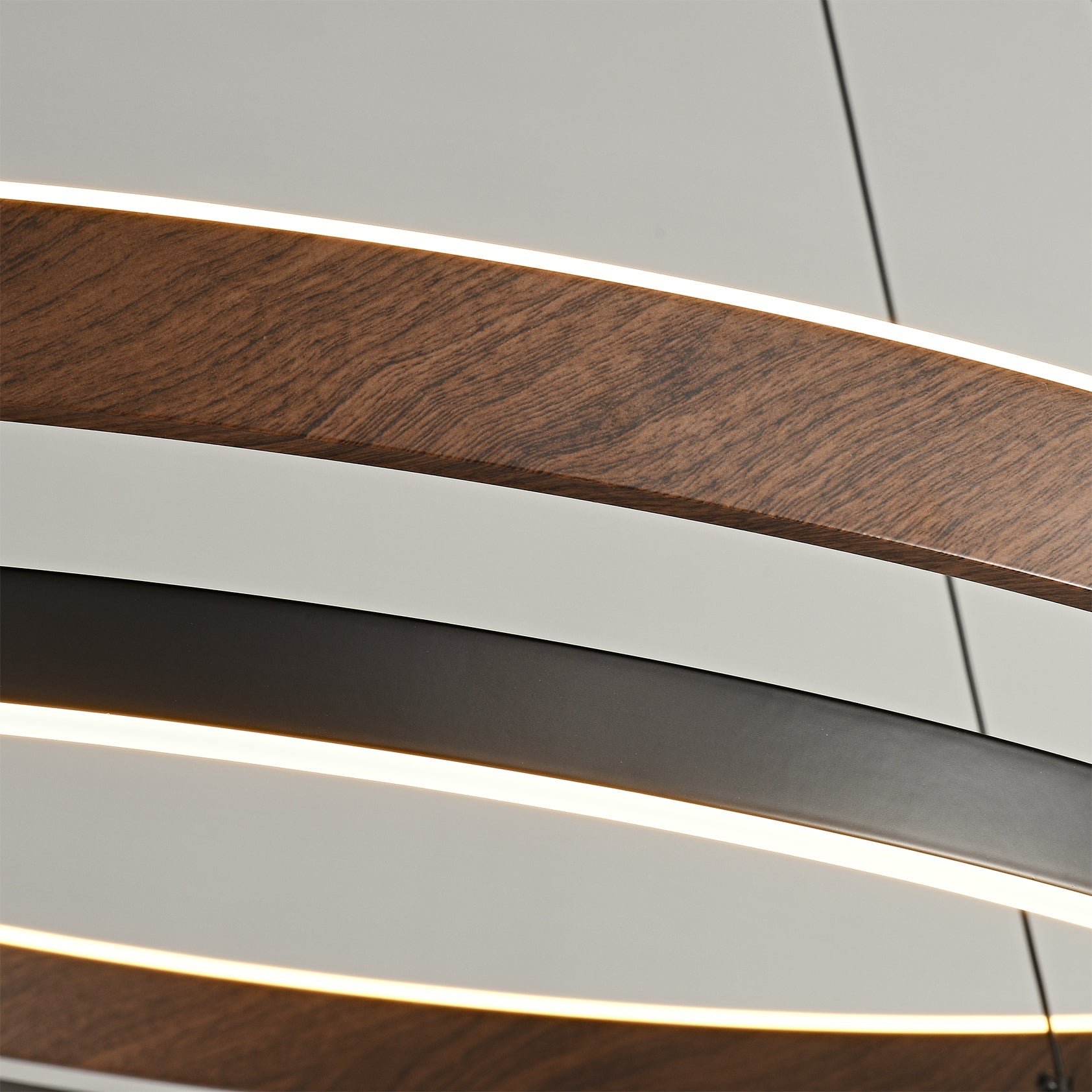 Lustre LED Bois Rond Japonais